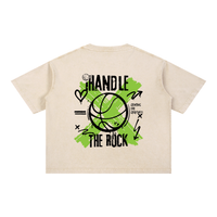 Wrong graffiti basketball green Mineral Wash Boxy Cotton T-Shirt
