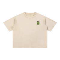 Wrong graffiti basketball green Mineral Wash Boxy Cotton T-Shirt