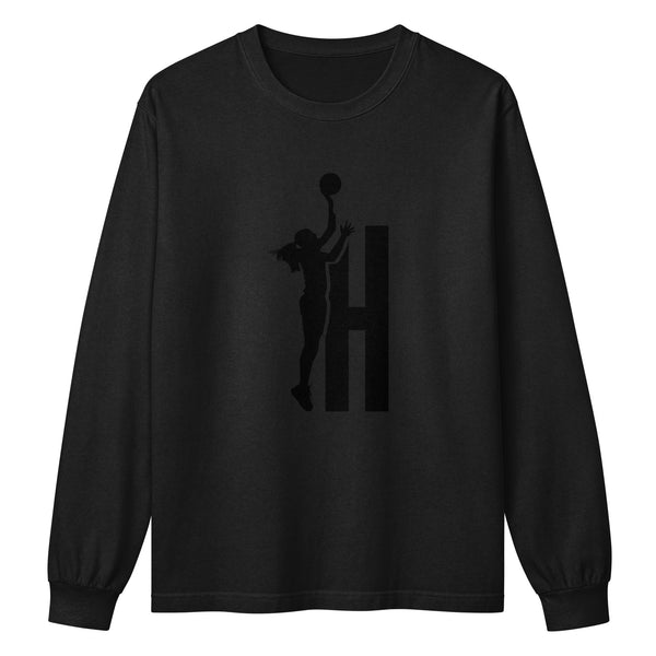 Unisex garment dye heavyweight long sleeve tee