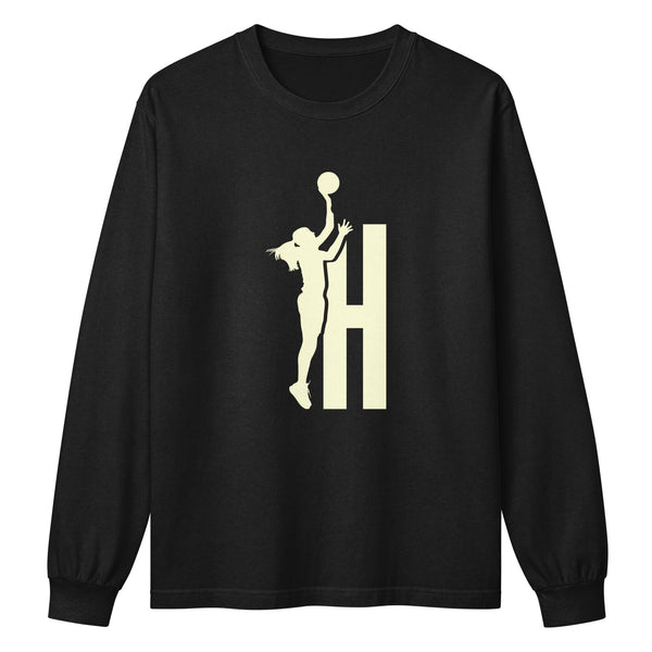Unisex garment dye heavyweight long sleeve tee