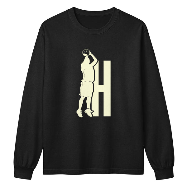 Unisex garment dye heavyweight long sleeve tee